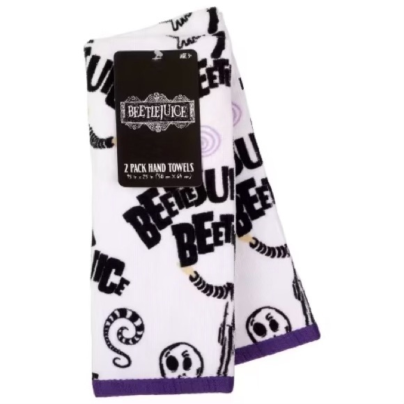 BeetleJuice 2 pack Hand Towels new - Picture 4 of 4